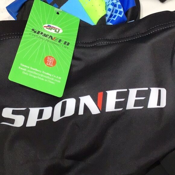 Sponeed Black Padded Stretch Cycling Leggings- New With Tags - Picture 4 of 13